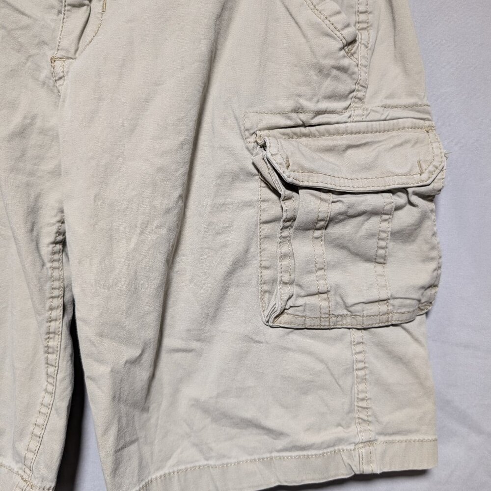 Aeropostale Y2K Khaki Cargo Shorts Multi Pocket Casual Cotton Women's 7/8 - Picture 3 of 7